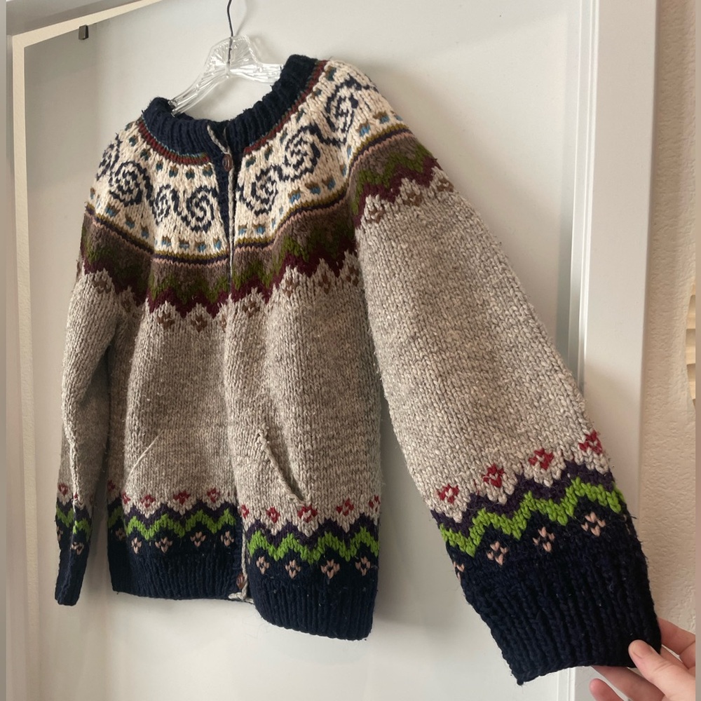 Vintage Handmade Sisandina 100% Natural Wool Sweater - Picture 4 of 14